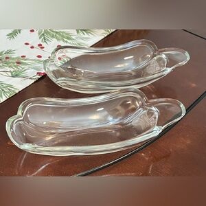 Vintage 1970’s Indiana Clear Glass BANANA SPLIT Ice Cream Sundae Boat Dishes